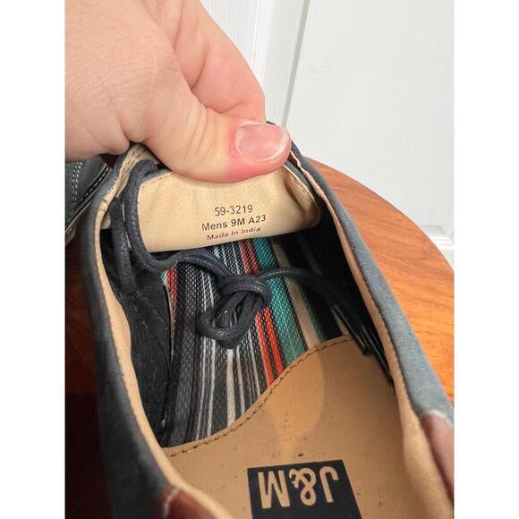 Johnston Murphy Dark Navy Blue Leather Oxford Lace Up Shoes Men Size 9M - Picture 10 of 12